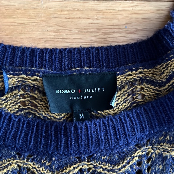 Romeo and Juliet Couture blue and gold sweater dress, size M in good condition - Picture 5 of 7